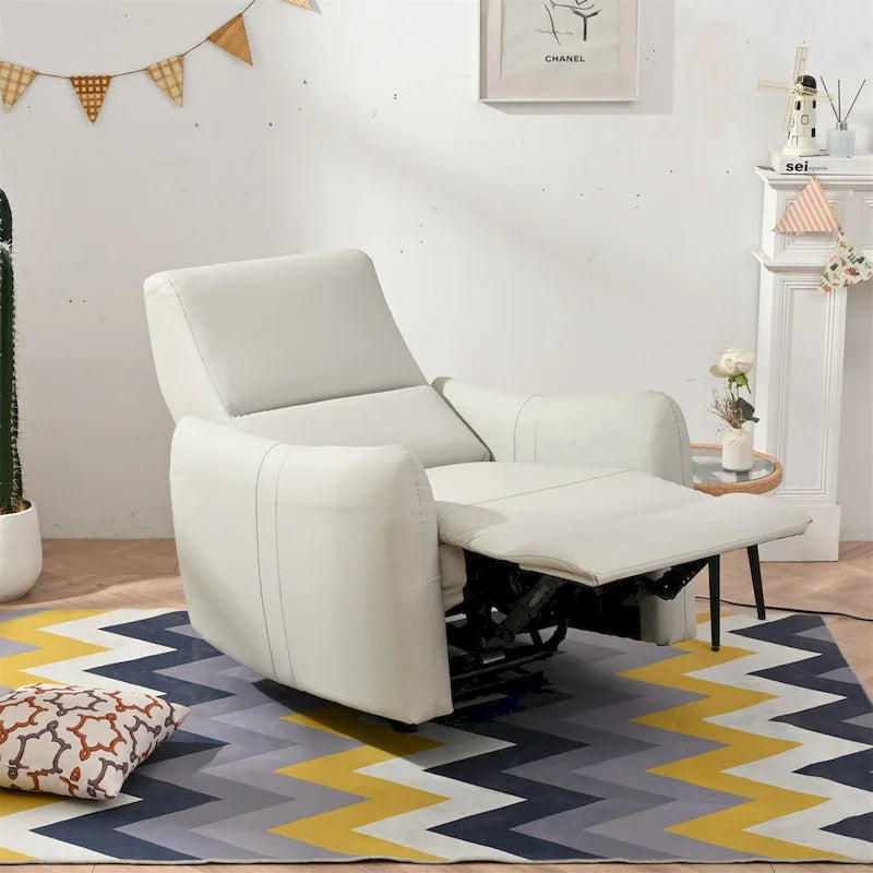 Power Recliner with USB Port, Space-Saving Wall Hugger Recliner