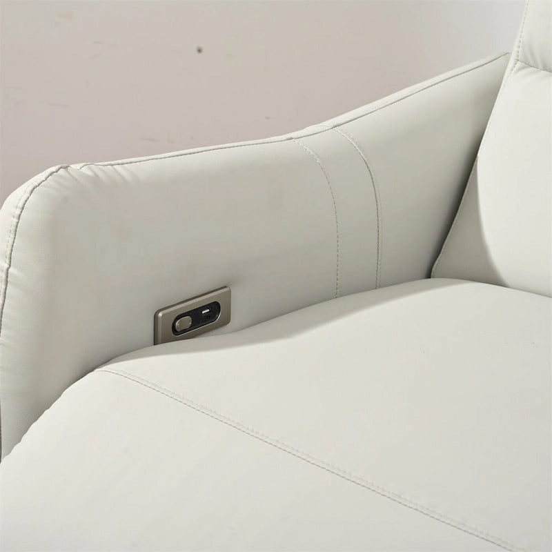 Power Recliner with USB Port, Space-Saving Wall Hugger Recliner