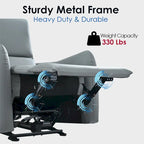 Power Recliner with USB Port, Space-Saving Wall Hugger Recliner
