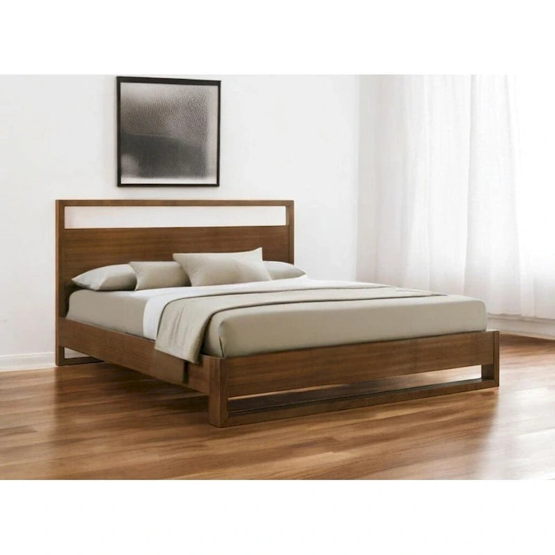 HomeRoots Brown Wood Queen Bed Frame