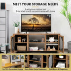 TV Stand Entertainment Media Center for TVs up to 65 w/Steel - 58 x 15.5 x 24