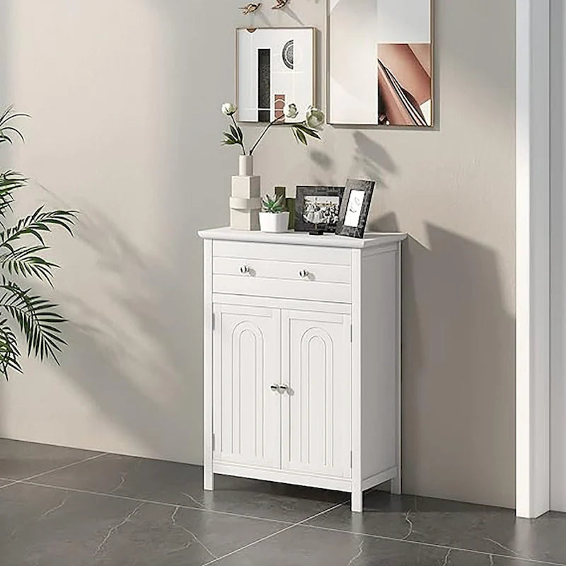 Bathroom Storage Cabinet Free Standing Large Drawer W/Adjustable