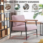 Comfy Simple Upholstered Single Armchair for Living Room