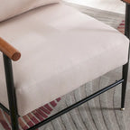 Comfy Simple Upholstered Single Armchair for Living Room