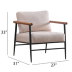 Comfy Simple Upholstered Single Armchair for Living Room