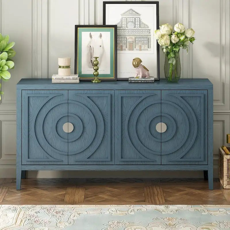 Retro Sideboard door with Circular Groove Design cabinets