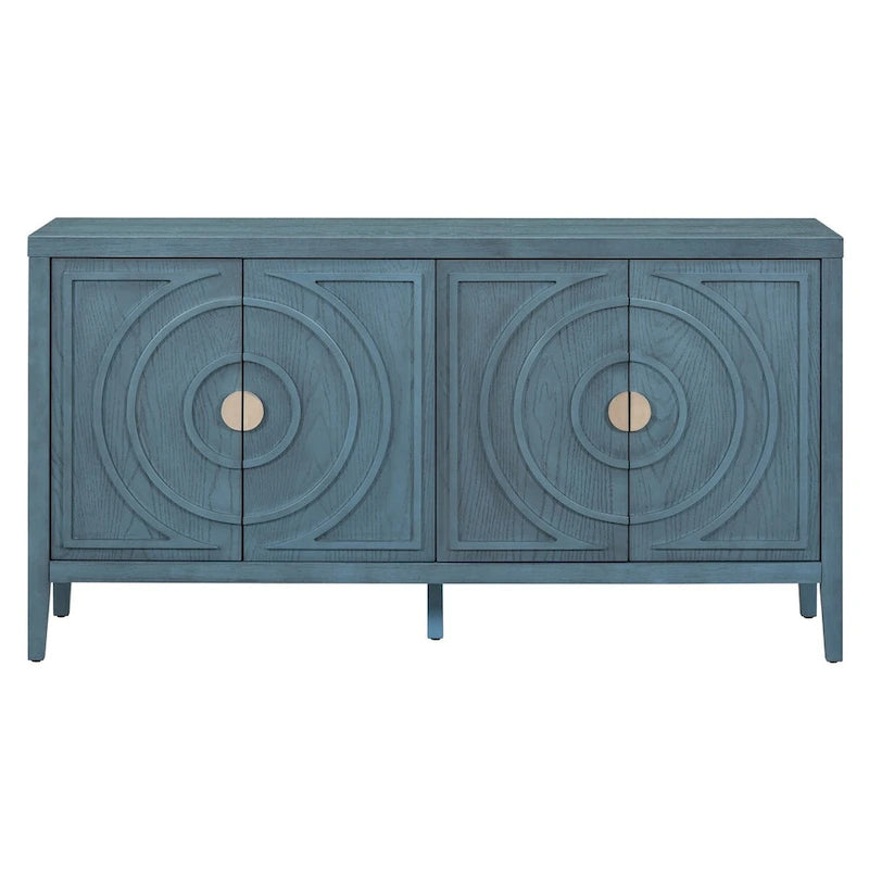 Retro Sideboard door with Circular Groove Design cabinets