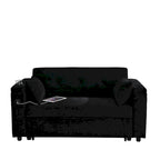 2-Seat Sleeper Sofa Bed with USB Power Outlet, Side Pockets and Lumbar Pillow